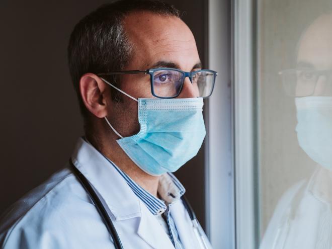 Physician with mask  Physician with mask