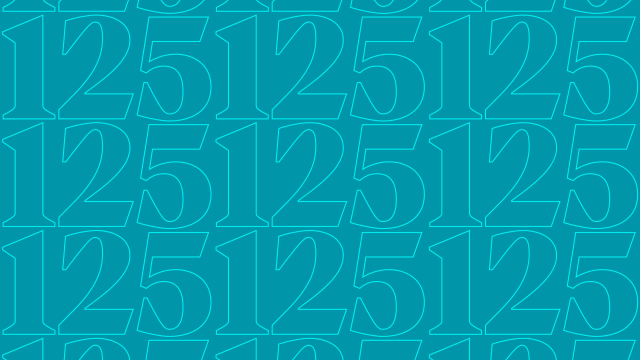 125 annivesary blue pattern